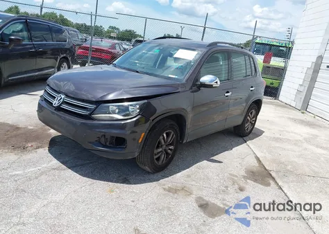 2016 Volkswagen Tiguan S из США, поврежденный, VIN WVGAV7AX6GW601958